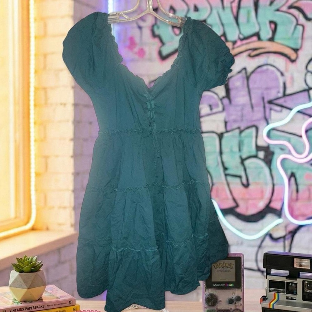 Max and Ash Teal Mini Dress